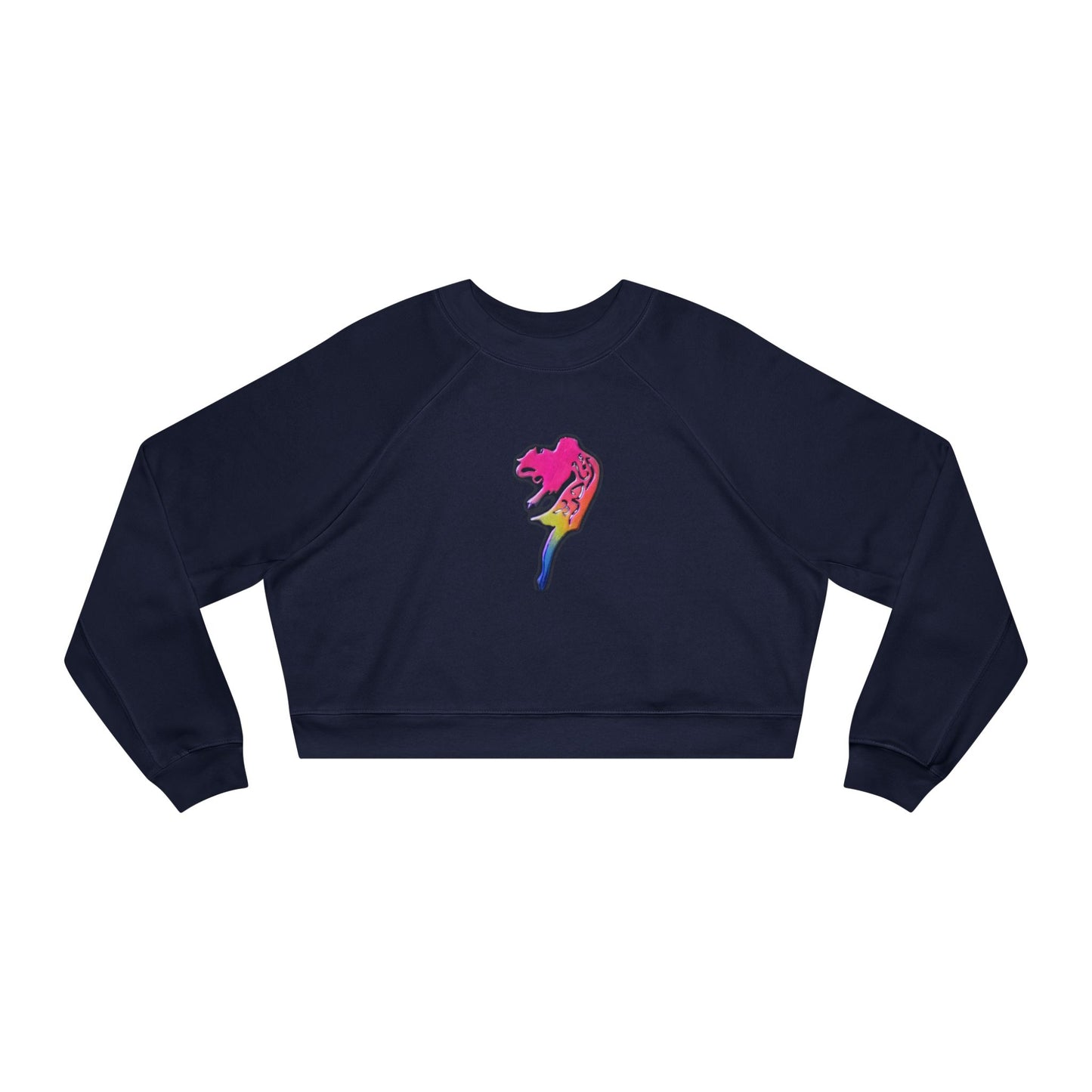 Cropped Sweatshirt with Arabic Text 'I am Free' within the design.