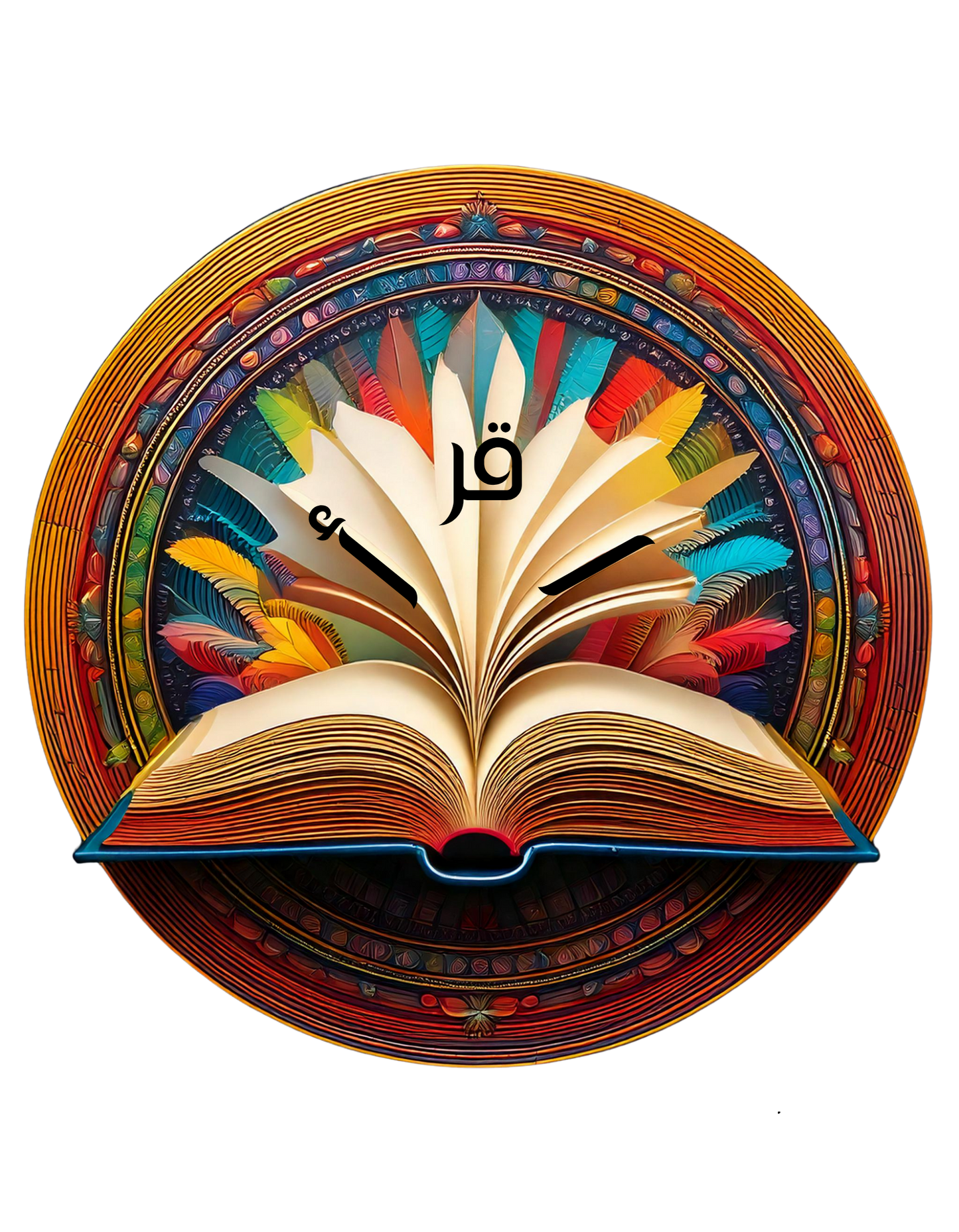 Colorful Book Design Unisex Sweatshirt with Arabic Calligraphy - 'Read'